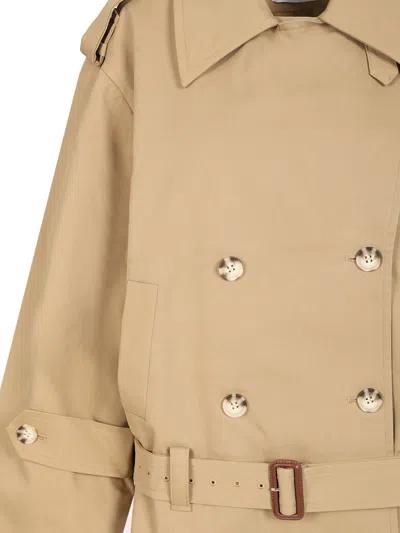 Self-portrait Beige Trench Jacket Coats Beige In Neutral