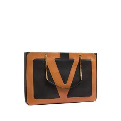 Valentino Black  Brown Tote Bags