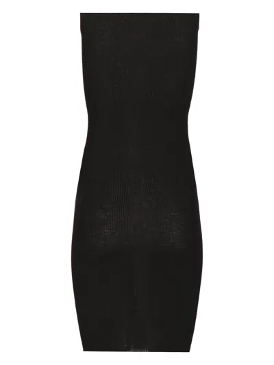Rick Owens Black Athena Top Lightweight Wool Knit Jackets Black In Black