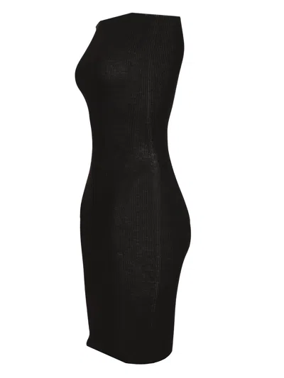 Rick Owens Black Athena Top Lightweight Wool Knit Jackets Black In Black