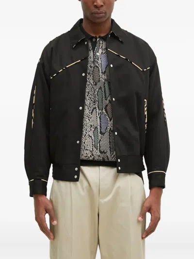 Wacko Maria Piped-trim Jacket In Black