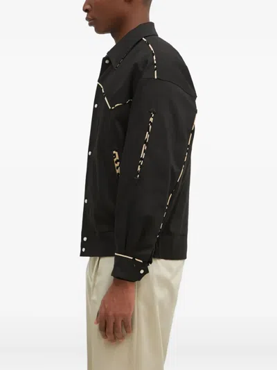 Wacko Maria Piped-trim Jacket In Black