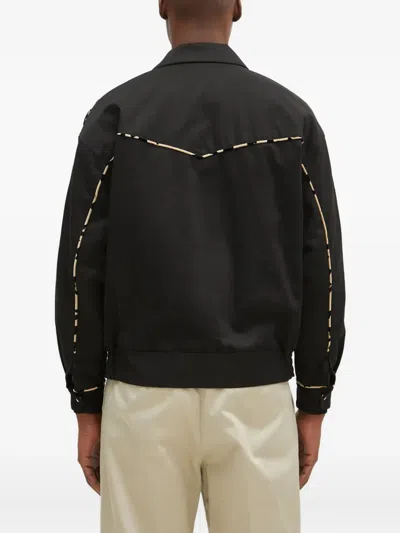 Wacko Maria Piped-trim Jacket In Black