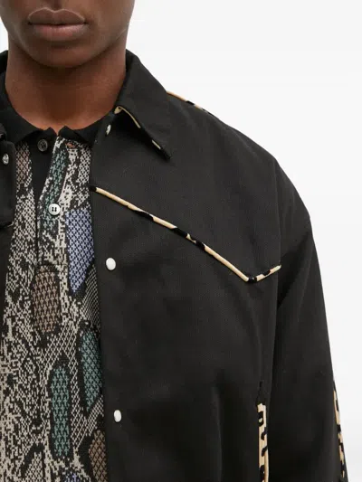 Wacko Maria Piped-trim Jacket In Black