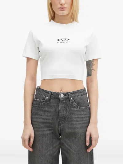 Vetements Logo-print Short-sleeve T-shirt In White