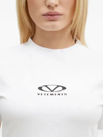Vetements Logo-print Short-sleeve T-shirt In White