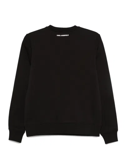 Karl Lagerfeld Sequin-embellished Sweatshirt In Black