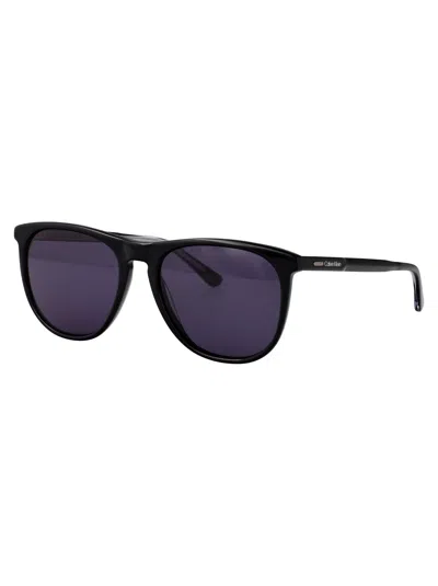 Calvin Klein Aviator Sunglasses Ck24508 S 001 In Black