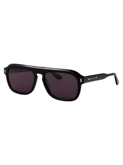 Calvin Klein Rectangular Sunglasses Ck24504 S 001 In Brown