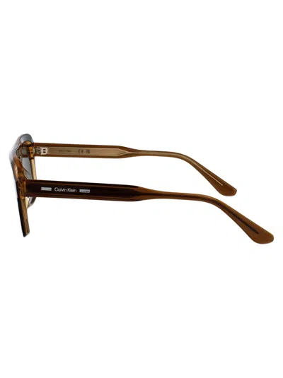 Calvin Klein Modified Sunglasses In Green