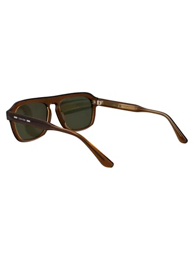 Calvin Klein Modified Sunglasses In Green