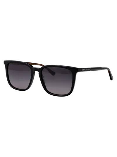Calvin Klein Rectangular Sunglasses Ck25501 S 001 In Purple
