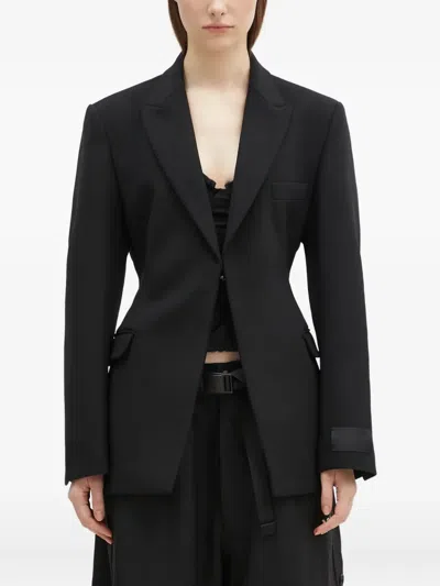 Vetements Logo-patch Blazer In Black