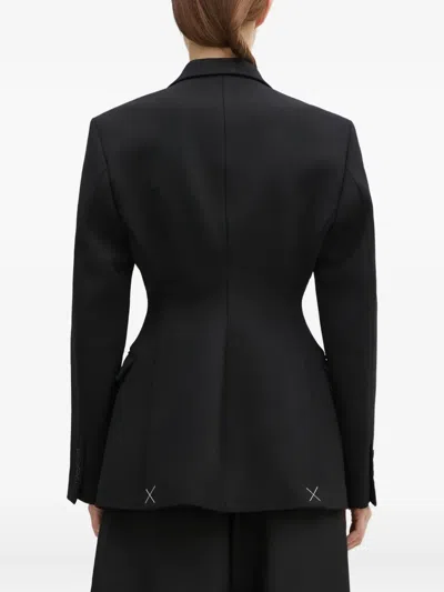 Vetements Logo-patch Blazer In Black