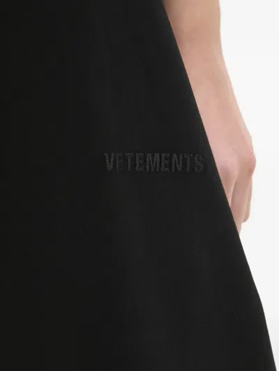 Vetements Logo-embroidered Flared Skirt