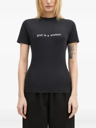 Vetements Slogan-print Short-sleeve T-shirt In Black
