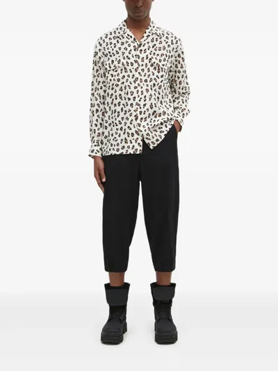 Wacko Maria Leopard-print Shirt In White