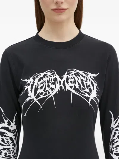Vetements Logo-print Long-sleeve Mini Dress