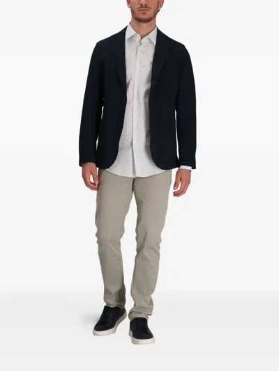 Hugo Boss Notched-lapels Single-breasted Blazer In Blue