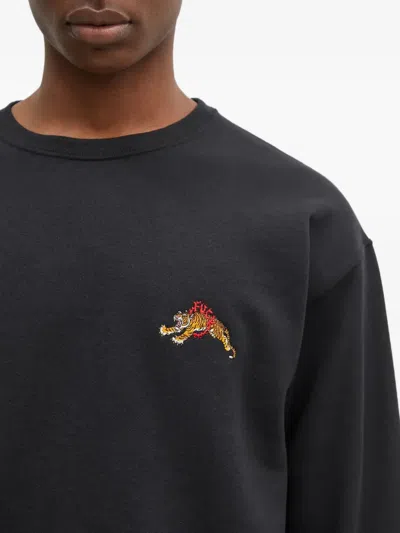 Wacko Maria X Tim Lehi Tiger-embroidered Sweatshirt In Black