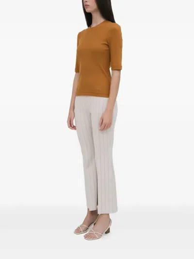 Rosetta Getty Gerippte Strickhose In Gray