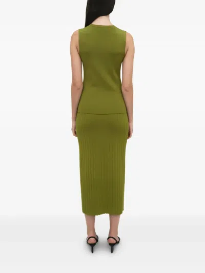 Rosetta Getty Midirock Aus Geripptem Strick In Green
