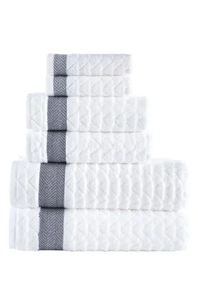 Brooks Brothers Herringbone 6-piece Towel Set In White