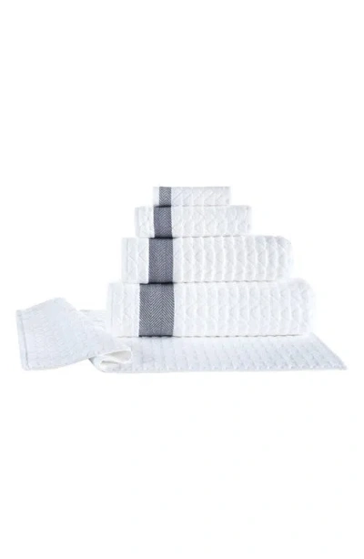 Brooks Brothers Herringbone 6-piece Towel Set In White