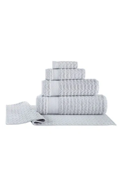 Brooks Brothers Herringbone 6-piece Towel Set In Gray