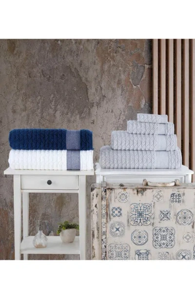 Brooks Brothers Herringbone 6-piece Towel Set In Gray