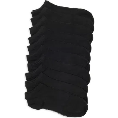 Vince Camuto 10-pack Missy Basic Ankle Socks In Black