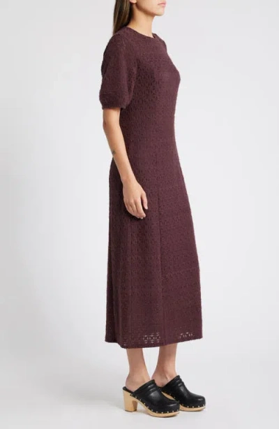 Treasure & Bond Brushed Lace Maxi Dress