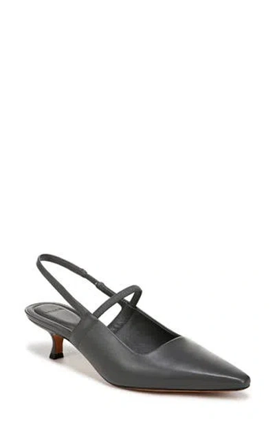Vince Venice Slingback Pointed Toe Kitten Heel Pump