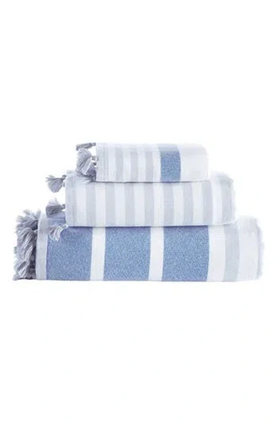Brooks Brothers Pesthemal Turkish Cotton 3-piece Towel Set In Blue