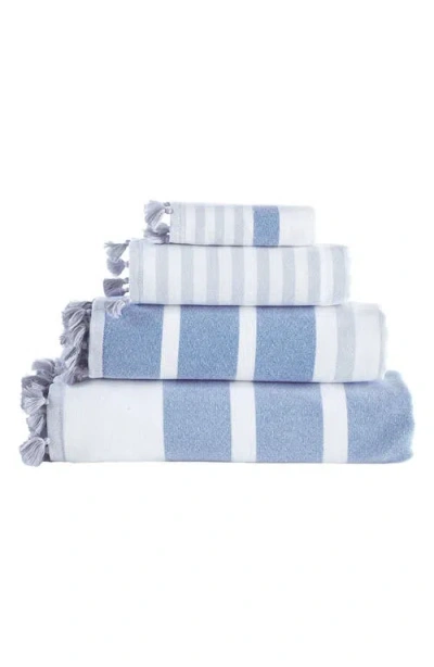 Brooks Brothers Pesthemal Turkish Cotton 3-piece Towel Set In Blue