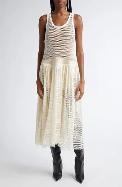 Diotima Pocomania Cotton Fishnet Midi Dress