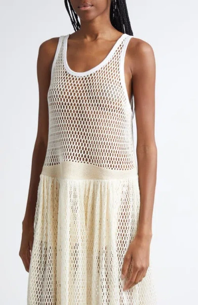 Diotima Pocomania Cotton Fishnet Midi Dress