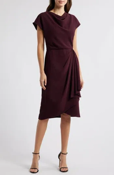 Amsale Cowl Neck Tulip Cocktail Dress