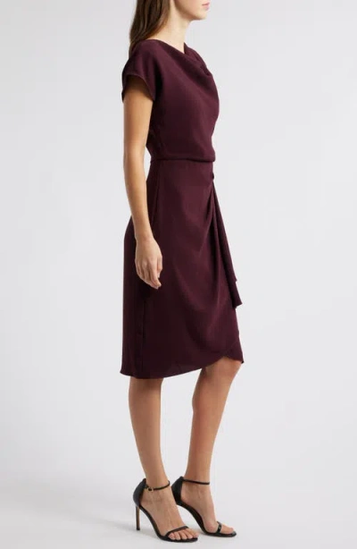 Amsale Cowl Neck Tulip Cocktail Dress