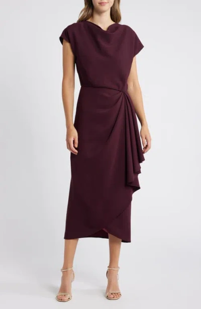 Amsale Cowl Neck Tulip Cocktail Dress