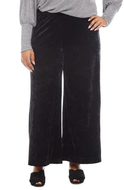 Karen Kane Crushed Velvet Ankle Wide Leg Pants