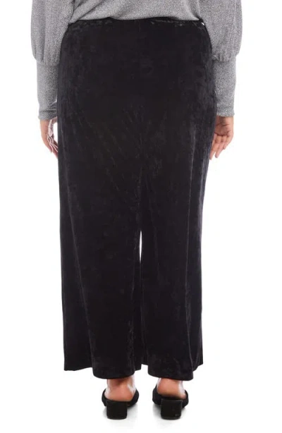 Karen Kane Crushed Velvet Ankle Wide Leg Pants
