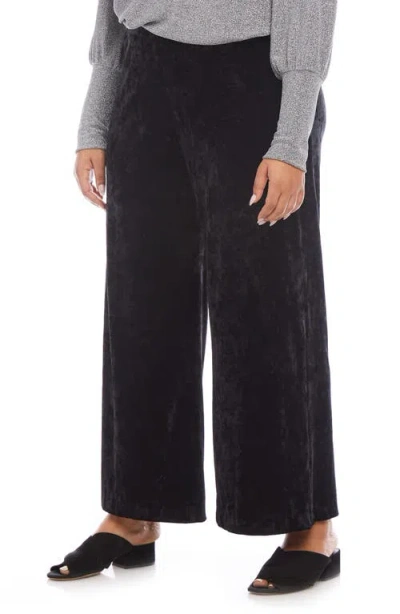 Karen Kane Crushed Velvet Ankle Wide Leg Pants