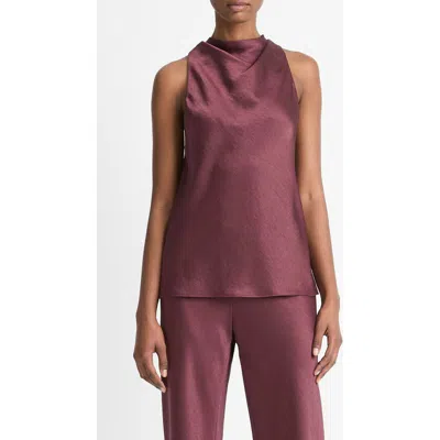Vince Cowl-neck Bias Satin Top