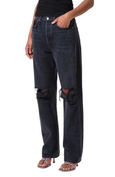 Agolde Kelly Ripped High Waist Relaxed Straight Leg Jeans