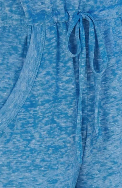 Becca Beach Date Burnout Jersey Cover-up Romper In Blue