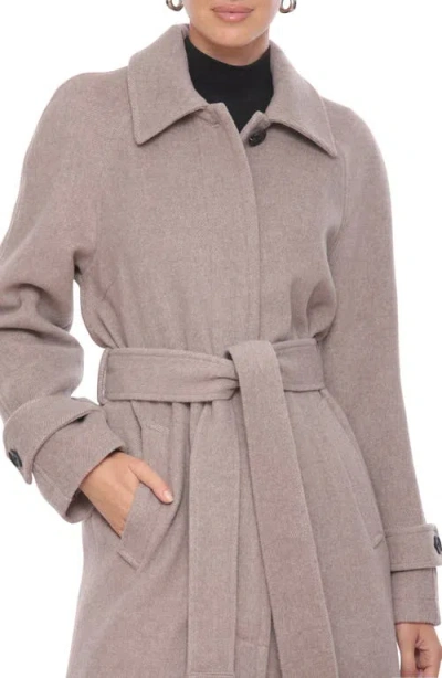 Avec Les Filles Button Back Belted Coat