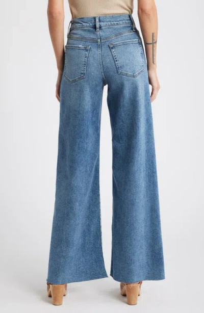 Frame Le Slim Raw Hem Palazzo Jeans In Blue