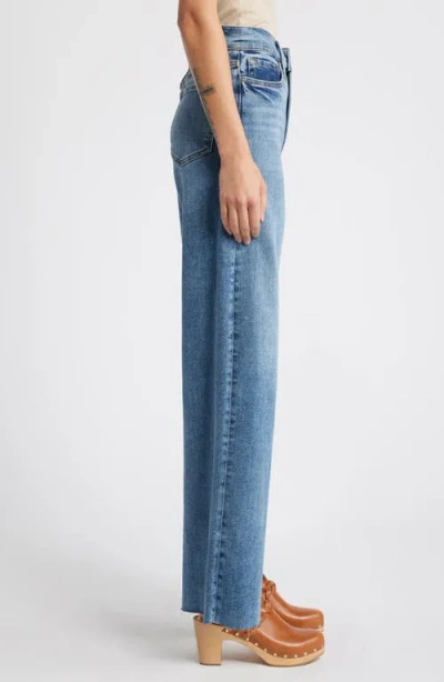 Frame Le Slim Raw Hem Palazzo Jeans In Blue