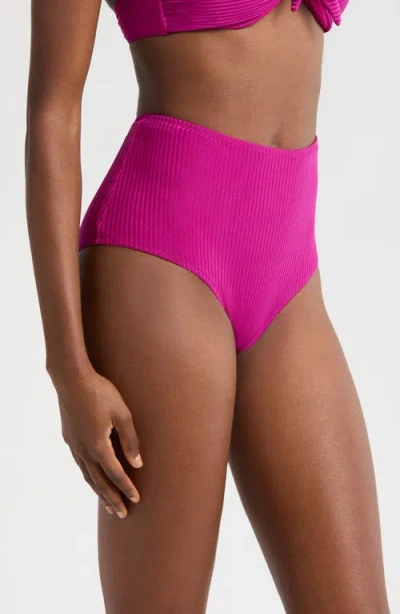 Lemlem Elsi High Waist Rib Bikini Bottoms